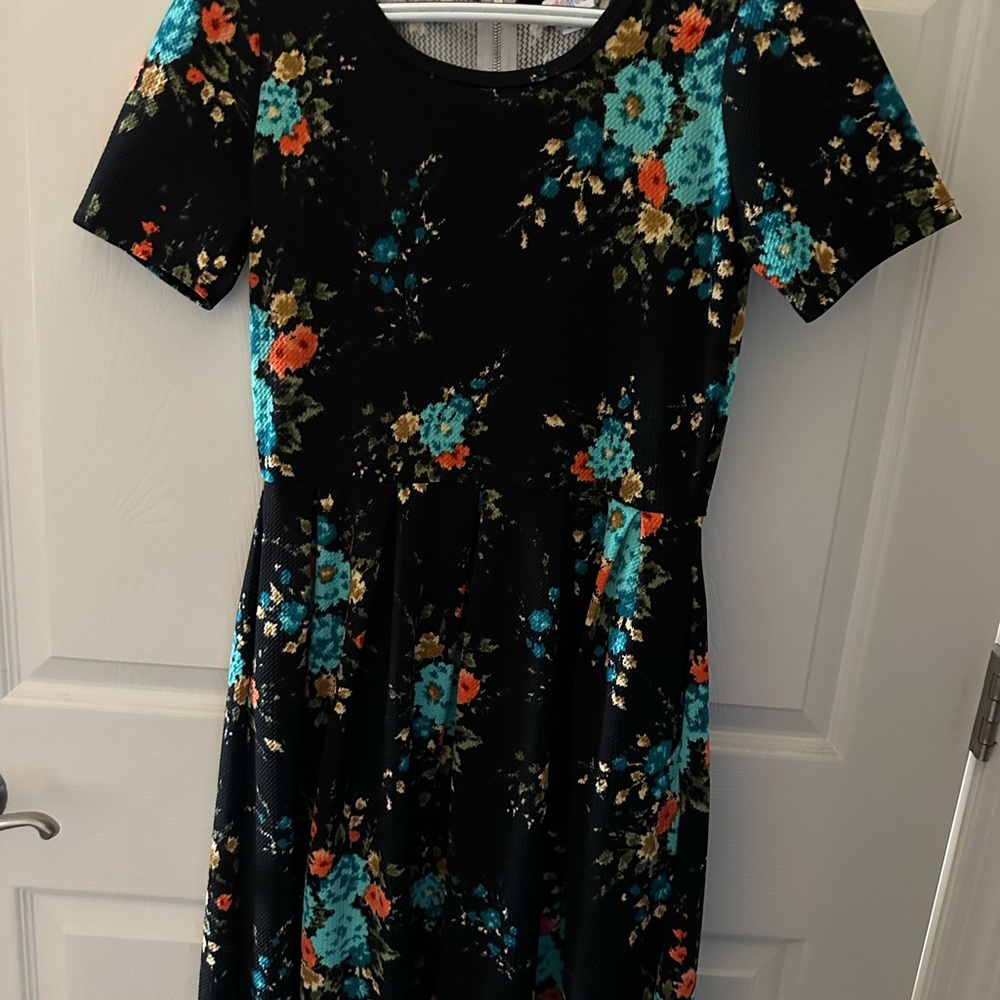 Floral Black Dress